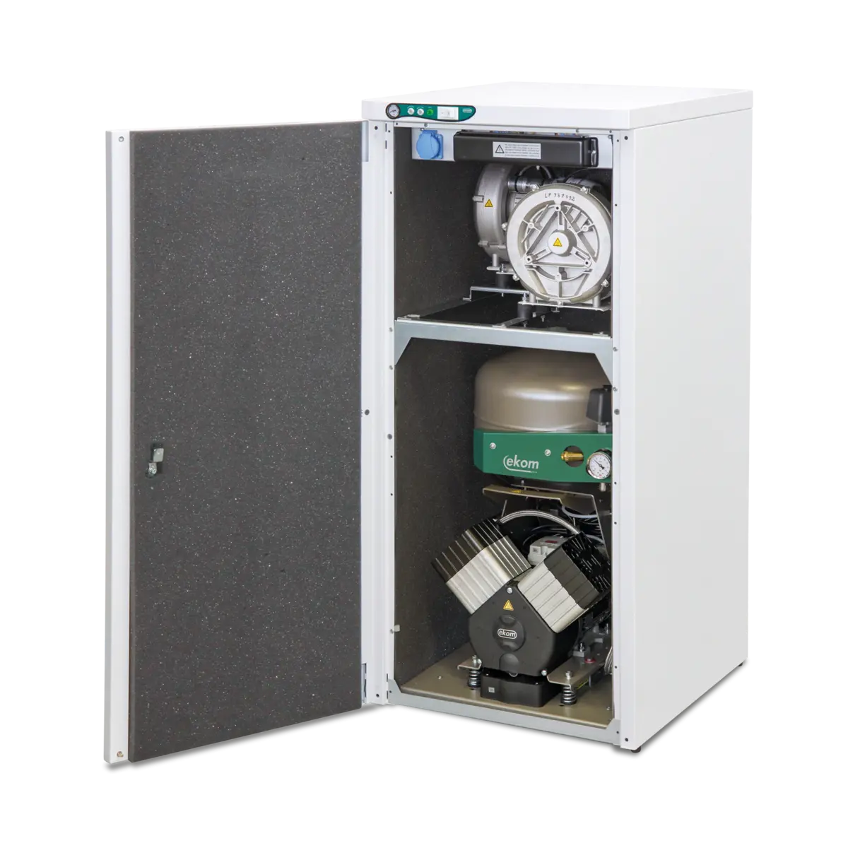 Sprężarki stomatologiczne EKOM z systemem ssącym – połączenie sprężonego powietrza i próżni