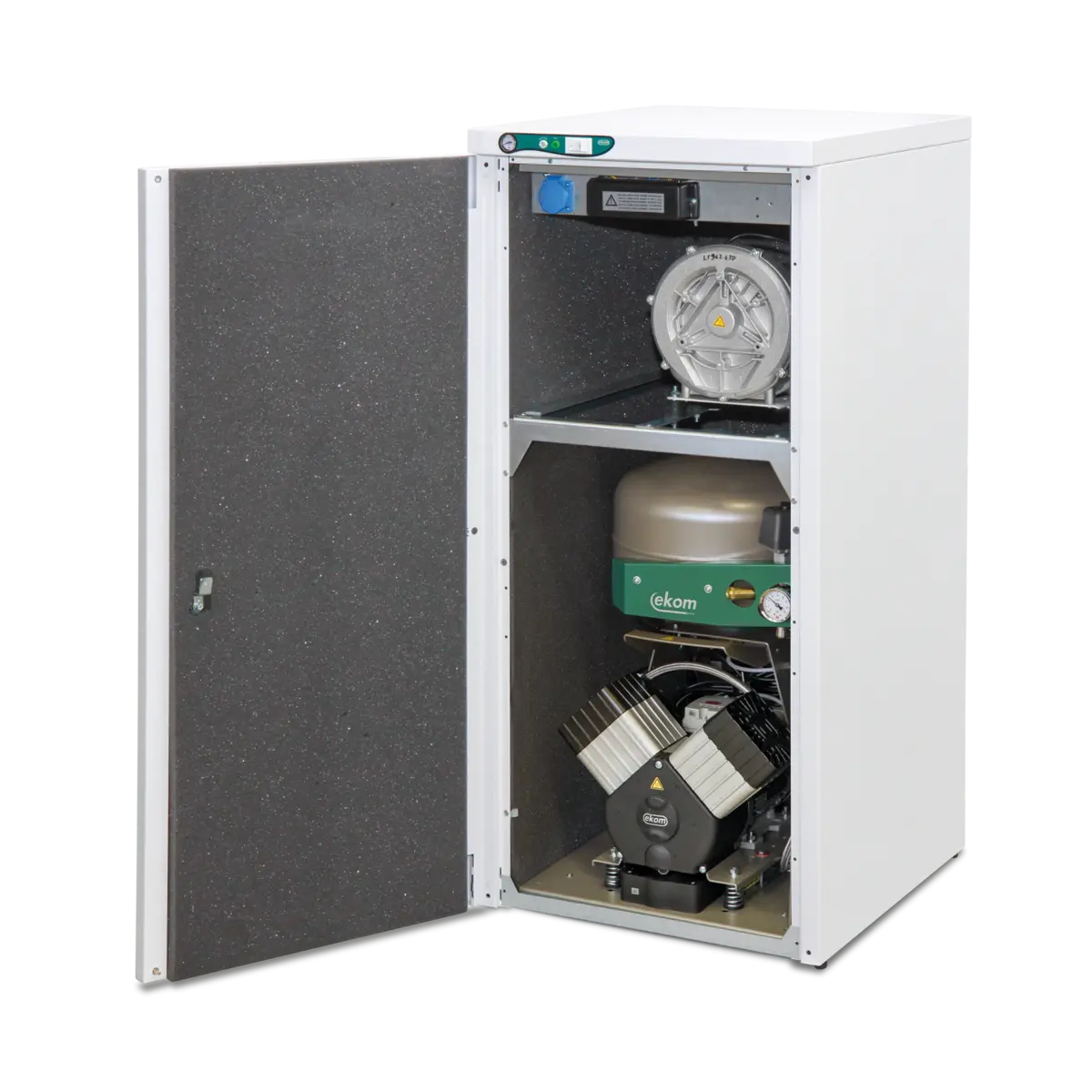 Sprężarki stomatologiczne EKOM z systemem ssącym – połączenie sprężonego powietrza i próżni